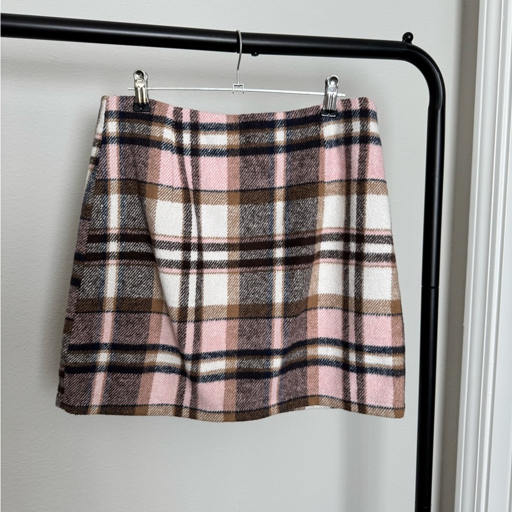 Pink and Black A-Line Mini Skirt for Casual Wear